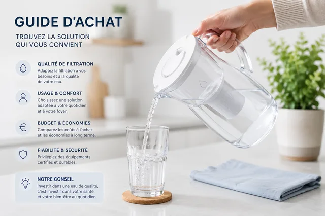 Guide d'achat illustré pour bien choisir son filtre à eau